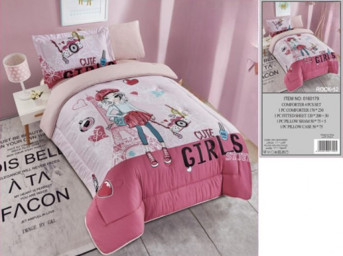 مفرش أطفال اكسفورد برسومات ديجتال صيفي مفرد ونصف