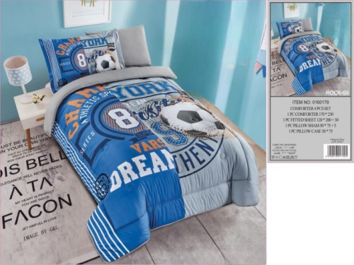 مفرش أطفال اكسفورد برسومات ديجتال صيفي مفرد ونصف