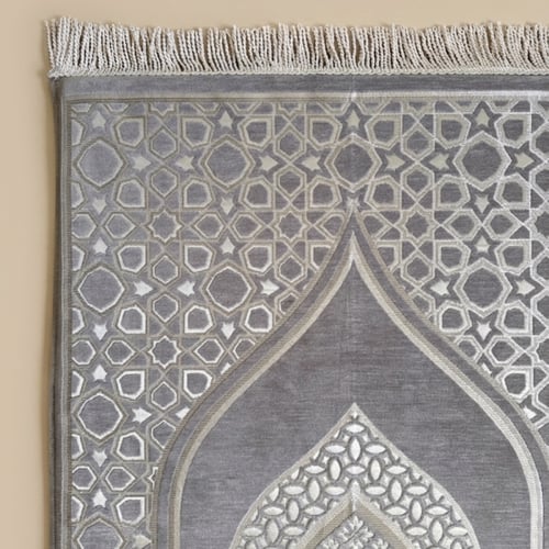 سجادة صلاة رصاصي بحشوة ميموري فوم