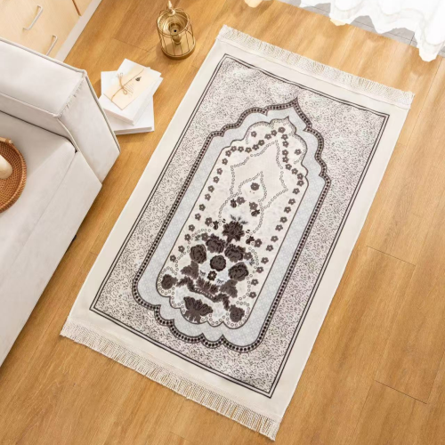 سجادة صلاة مخمل ناعم بني \من برومسدهوم