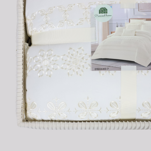 صندوق وطقم مفرش عرائس– لون سكرى 9 قطع