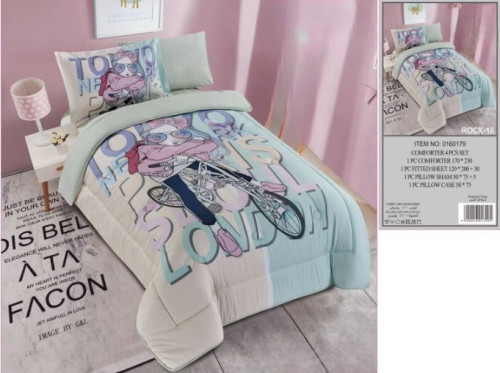 مفرش أطفال اكسفورد برسومات ديجتال صيفي مفرد ونصف