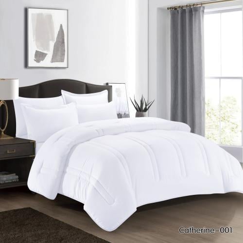 Catherine-001 مفرش ديزاير ابيض نفرين 6 قطع
