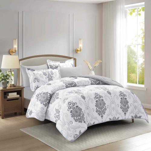 Rosemary-018 مفرش ديزاير روزماري نفرين رمادي فاتح...