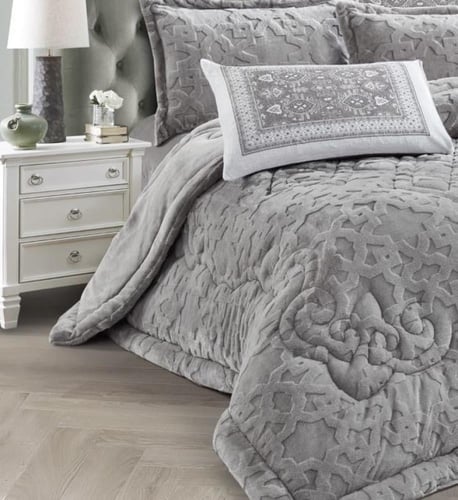 AIMEE-009 ترند طقم لحاف شتوي مخمل سميك فاخر كنج 6...