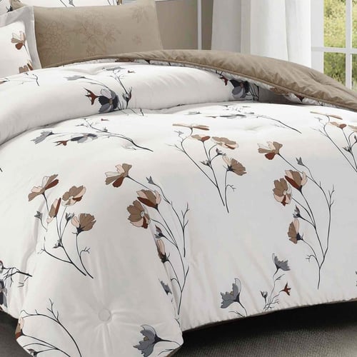 Rosemary-019 مفرش ديزاير روزماري بني غامق نفر ونص...