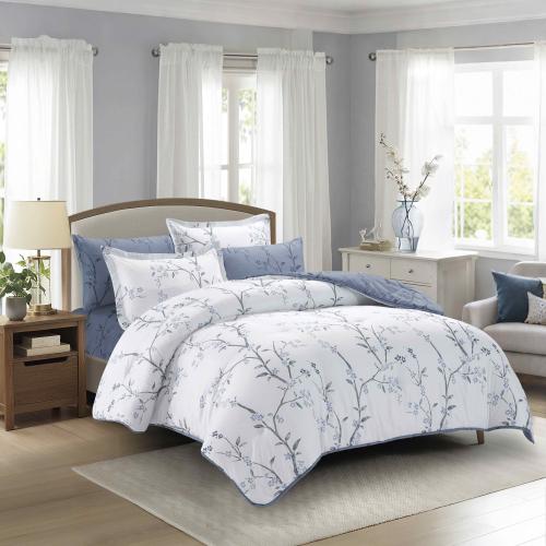 Rosemary-014 مفرش ديزاير روزماري ازرق نفر ونص 4 قط...