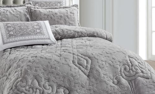 AIMEE-009 ترند طقم لحاف شتوي مخمل سميك فاخر كنج 6...