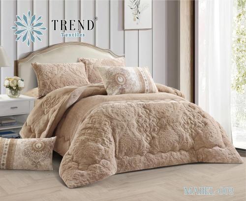 MABEL-002 ترند طقم لحاف شتوي مخمل سميك فاخر كنج 6...