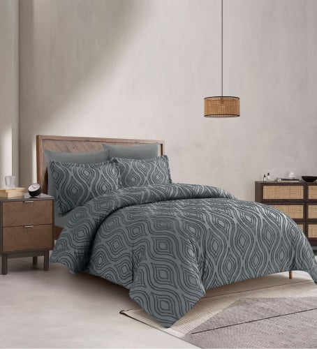 Areen-06 مفرش نفرين رمادي 6 قطع