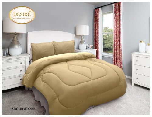 Plain micro-026 لحاف نفر ديزاير 3 قطع ستون