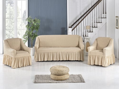 Crepe Seat Cover ترند غطاء كنب 3 قطع سميك