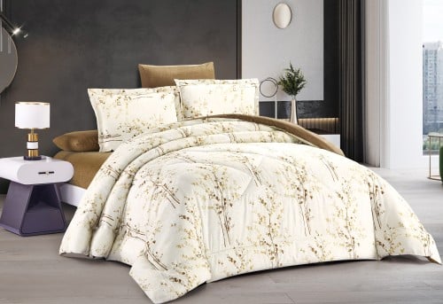 Rosalin-24-02 مفرش ديزاير روزلين ميكروفايبر مشجر ن...