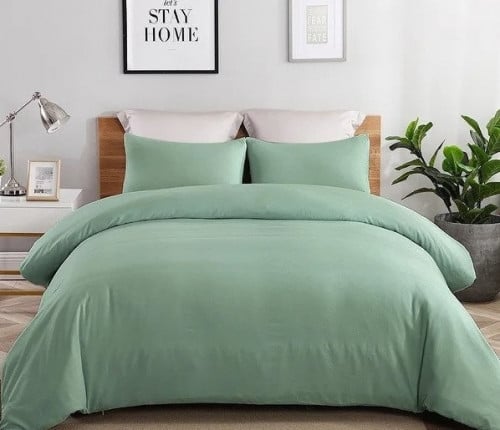 Plain micro-02 ديزاير لحاف سادة 3 قطع مينت نفر
