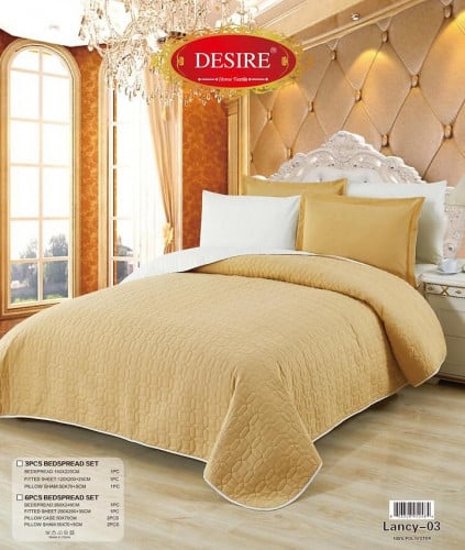 Lancy-03 ديزاير غطاء سرير 6 قطع لانسي