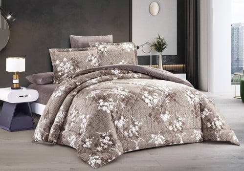 Rosalin-24-03 مفرش ديزاير روزلين ميكروفايبر مشجر ن...