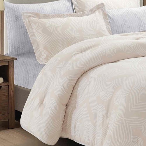 Rosemary-022 مفرش ديزاير روزماري نفرين بيج 6 قطع