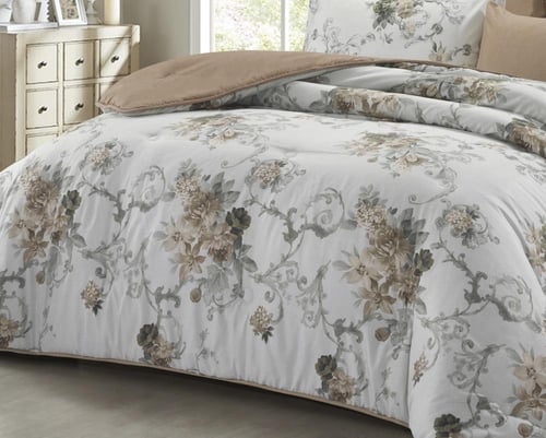 Rosemary-010 مفرش ديزاير روزماري نفرين بني فاتح 6...