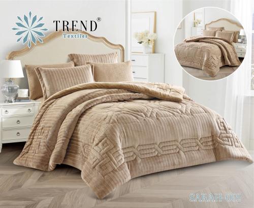 SARAH-002 ترند طقم لحاف شتوي مخمل سميك فاخر كنج 6...