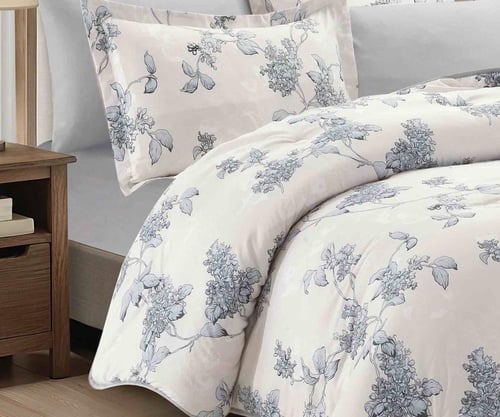 Rosemary-017 مفرش ديزاير روزماري نفرين رمادي فاتح...