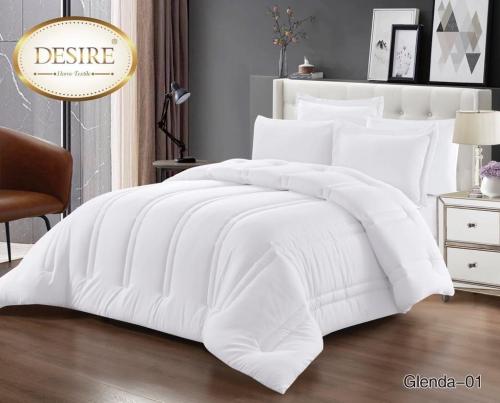 GLENDA-01 ديزاير مفرش ابيض نفر ونص 4 قطع