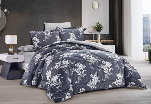 Rosalin-24-11 مفرش ديزاير روزلين ميكروفايبر مشجر ن...