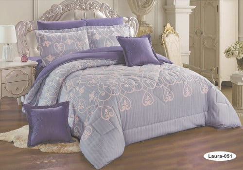 Laura-051 ديزاير لحاف نفرين 8 قطع ميكرو لورا
