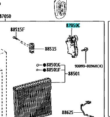 قسام مكيف كامري 2018/2023 اصلي 87106-42230