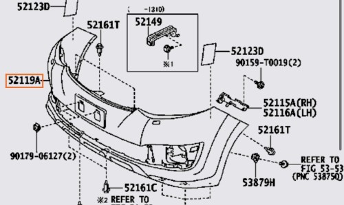 صدام فورتشنر 2012/2015 امامي اصلي 52119-0K999
