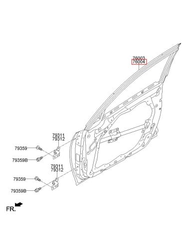 باب اوبتما 2011/2016امامي يمين اصلي 76004-2T000