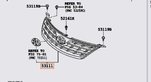 شبك اوريون 2006/2009 اصلي 53101-06150