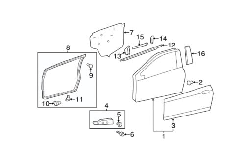 باب يارس 2014/2017 امامي يسار اصلي 67002-0D160
