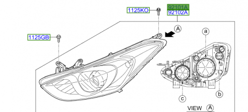 شمعة اي30 2015/2016 يسار اصلي 92101-A5030
