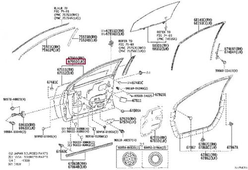 باب افالون 2013/2017 امامي يسار اصلي 67002-07040