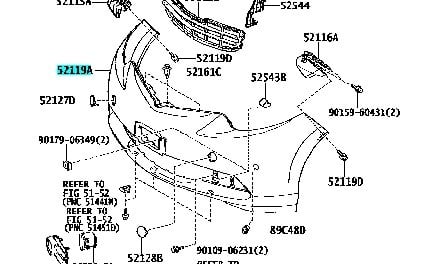 صدام بريفيا 2006/2008 امامي اصلي 52119-28959