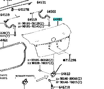 شنطة يارس 2014/2017 اصلي 64401-0D230 64401-0D160