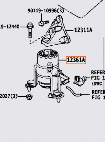 كرسي مكينة كامري 2018/2023 امامي اصلي 12361-31280