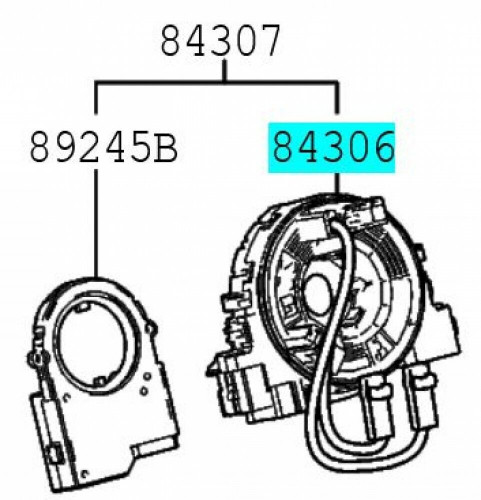 شريحة بوري اي اس 350 2018/2023 اصلي 84308-48040
