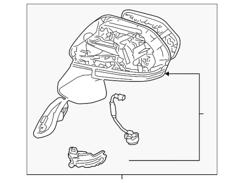 مراية افالون 2019/2022 يسار ( كاملة ) اصلي 87940-0...