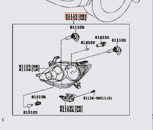 شمعة فورتشنر 2006/2009 يمين اصلي 81110-0K120