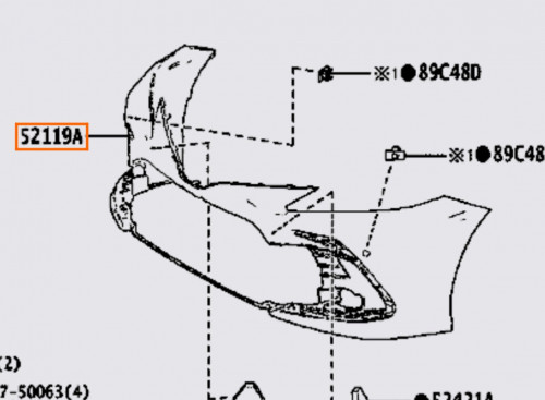 صدام كامري 2021/2023 امامي حساسات اصلي 52119-3T965