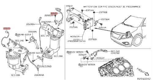 حساس شكمان باثفندر 2007/2015 فوق اصلي 226931MR0A 2...