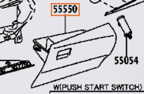 درج يارس 2018/2020 ( بيج ) اصلي 55550-0D380-A0