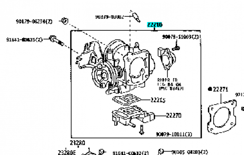 ثروتل برادو 2003/2009 اصلي 22210-75240
