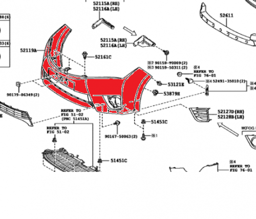 صدام كورلا 2014/2017 امامي اصلي 52119-0Z944