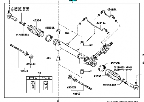علبة دركسون تحت فورتشنر 2006/2015 ياباني 44200-0K0...