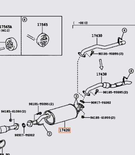 دبة شكمان انوفا 2004/2016 اصلي 17403-0C060
