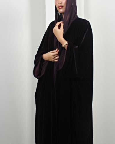 [TLV1] - عباية مخمل موف