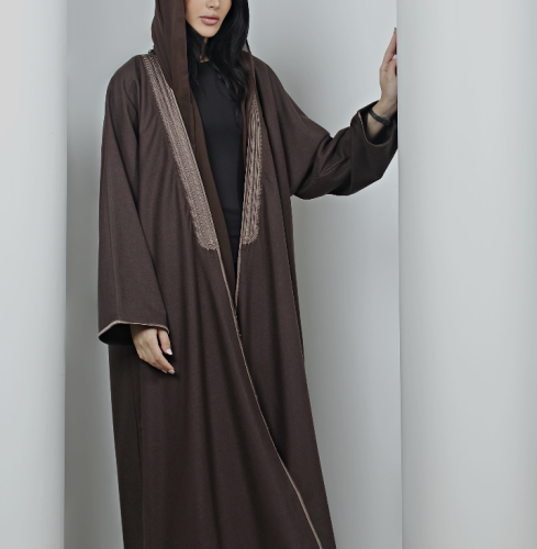 [B01] - عباية صوف بني