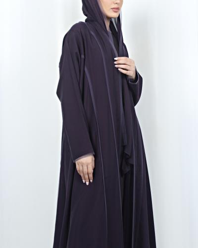 [TL3] - عباية كريب مغسول بنفسجي